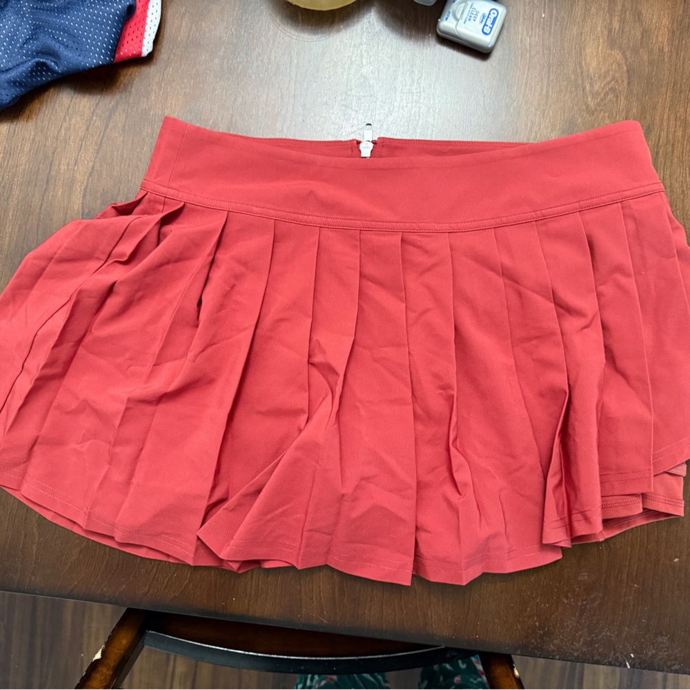 Aerie Pickletini Red Pleated Tennis/Pickleball Skirt